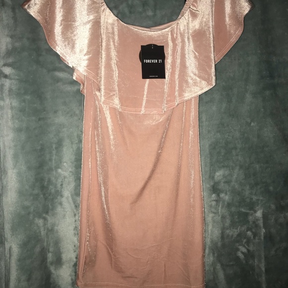 Forever 21 Blush velvet mini dress. - Picture 4 of 4